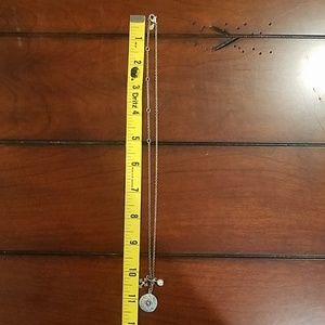 "Believe" silver necklace with pearl accent